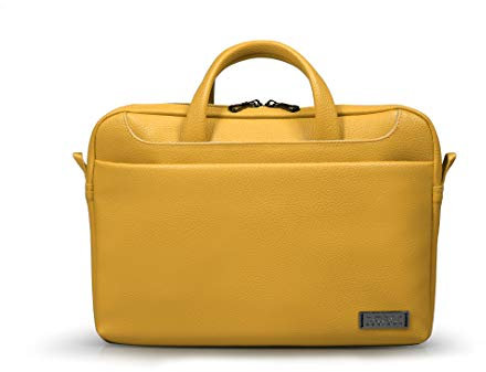 Port Designs Sacoche pc pour Ordinateur Portable élégant Simili Cuir Zurich toploading 13.3/14 Pouces Jaune