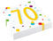 (PKT) 20 Confetti Birthday 70th Birthday Luncheon Napkins 33cm
