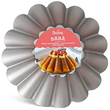 Decora 0075029 ANTIHAFT-KUCHENFORM BABA' 24 X 8 H CM, grau
