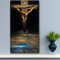 Jesus Kreuzigung Bild Leinwand Salvador-Dali Poster Abstrakte Wand Bilder Vintage Poster Christliche Bild Bilder FüR Wohnkultur 40x80cm Ungerahmt Za