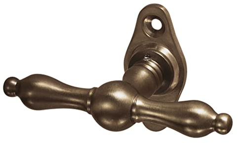 Gussmeister Fensterolive Würzburg Messing dunkel patiniert, antike Fenstergriff-Reproduktion, Vollolive, Biedermeier