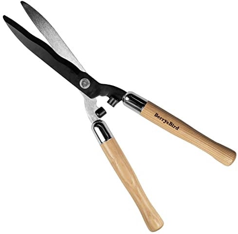 Berry&Bird Garden Hedge Shears 19.88'' Edging Shears, Boxwood & Bushes, Manual Hedge Trimmer with Sharp Carbon Steel Blades and Comfortable Handles