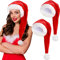 SATINIOR 2 Weihnachtsmütze Unisex Nikolausmützen Weihnachtshaarschmuck Hut für Erwachsene Urlaub Familie Weihnachten Weinachtsmann (Rot, Samt)