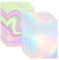 Belerry 2 tipos de vinilo transparente holográfico superpuesto laminado tamaño A4 autoadhesivo laminado impermeable vinilo adhesivo papel, 10 hojas 8.25 x 11.7 pulgadas