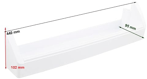 JCSPARES® - Balconcino Ripiano Porta Bottiglie Vasetti 440 x 102 x 95 mm Frigorifero Compatibile Con Electrolux Aeg Rex