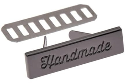 CEMELI 10set 40/35mm Handgemachte Buchstaben Brief Metall Etiketten Für Jeans Schuhe Taschen DIY Handwerk Nähen Dekoration Etiketten Tags