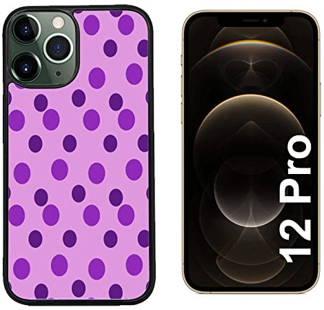 Generico Cover compatibile con Cover Apple iPhone 12 Pro progettare per Viola e Lilla/Glass Back con gomma sui lati/TPU rigido