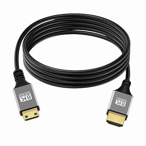 xiwai Cavo Ultra Sottile Mini HDMI 2.1 HDTV 2.0m Cavo Hyper Slim HDMI 2.0 8K 4K Tipo-A a Tipo-C per Fotocamera HDTV