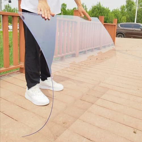 Dachplatten Aus Polycarbonat,Transparente Acrylglas Platten,1.5mm PC Endurance Board,Wasserdichte UV-Schutz,für Gewächshaus Gartenbau Carports Vordächer,Anpassbar (1x3m)