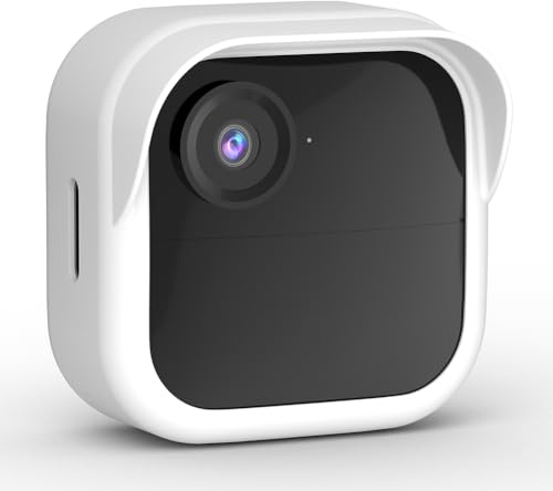 AZURAOKEY Coque de protection en silicone pour Blink Outdoor 4 (4e génération) - Résistant aux intempéries et anti-rayures - Pour caméra de sécurité intelligente Blink Outdoor 4 (noir, 1 pièce), Blanc