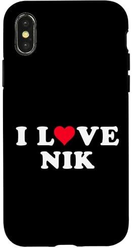 Hülle für iPhone X/XS Ich liebe Nik Passende Freundin & Freund Nik Name
