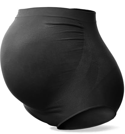 SUNNYBUY Culotte de maternité Taille Haute sans Couture pour Femme, Noir, Medium