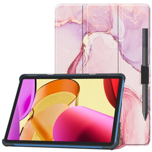 VOVIPO Slim Case for All-new Amazon Fire HD 10 Tablet(13th Generation, 2023 Release)10.1,Super Thin Lightweight Tri-Fold Stand Cover with Auto Wake/Sleep Function-Marble Pink