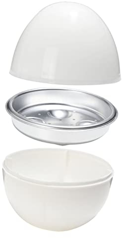 RORPOIR Egg Boiler Pan Microwave Egg Poacher Poached Egg Maker Egg Boiler Small Egg Tray Egg Poaching Bags Egg Plate Egg Cooker Boiled Egg Poacher Non Stick Egg Poacher White Egg Shape