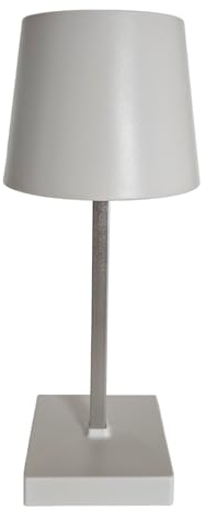 Meinposten Tischleuchte Touch dimmbar LED Lampe Leuchte weiß silber kabellos Höhe 26 cm