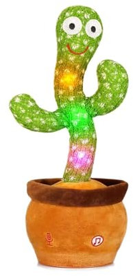 SBWBZB Cactus Toy for Toddler Sensory Toys for Babies 1 2 3 4 5 Year Old Dancing Singing Talking Lighting Repeating Cactus Toy for 1-6 Year Old Boys Girls Toddler Kids Birthday Present Gifts Age 6M+