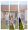 FYHDSH Tenda Zanzariera Magnetica per Porta con Doppia Apertura Laterale, per Porta Scorrevole Balcone Patio, Bianca-D-210x280cm