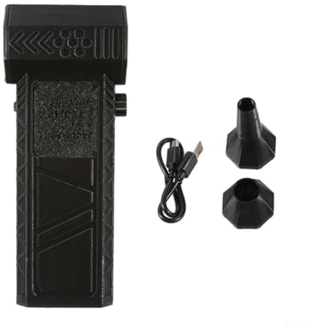 Zoegneer Tragbarer Handventilator, Turbo-Handventilator mit DREI Geschwindigkeiten, Turbogebläse, Gebläse, 13 W Geschwindigkeit, industrielles Staubgebläse