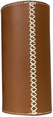 HANABASS Outdoor Canister Protector Gas Tank Protective Cover Brown Leather Hand-sewn Fuel Cylinder Storage Case for Camping and High Altitude Use