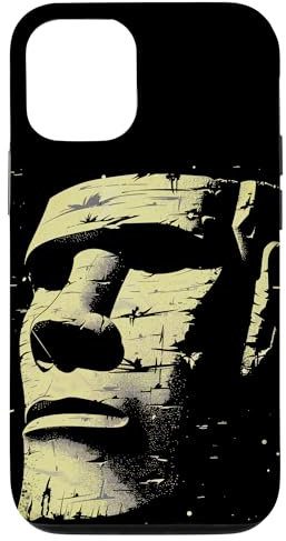 iPhone 14 Vintage Mysterious Carved Stone Heads Easter-Island Moai Case