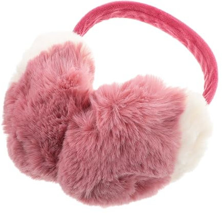 LIFKOME Oreilles Peluche Pour Hiver Bandeau Chaud Pour Course à Pied Ski Couleur Rouge Pastèque