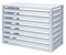 Aluminium-Klimaanlagenzaun-Abdeckung für den Außenbereich, Sichtschutz, Blumenregal, Fensterläden, freistehend, Raumteiler mit Lamellen (weiß)