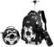 Meetbelify Mochila rodante con ruedas para niños, mochila con ruedas, con fiambrera, estuche para lápices para estudiantes de primaria, equipaje de fútbol, maleta de viaje para niños de 6 a 8 años,