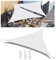 Toldo Vela Triángulo Toldos Exterior Terraza Impermeable Toldo Vela de Sombra con Anillo en D y Cuerdas de Sujeción 98% protección UV para Exterior Patio jardín Blanco 8x8x8M