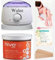 Walee Professional Wax Heater Kit, White Plastic Warmer, Honey Wax Pot, Wooden Spatulas, 100 Waxing Strips