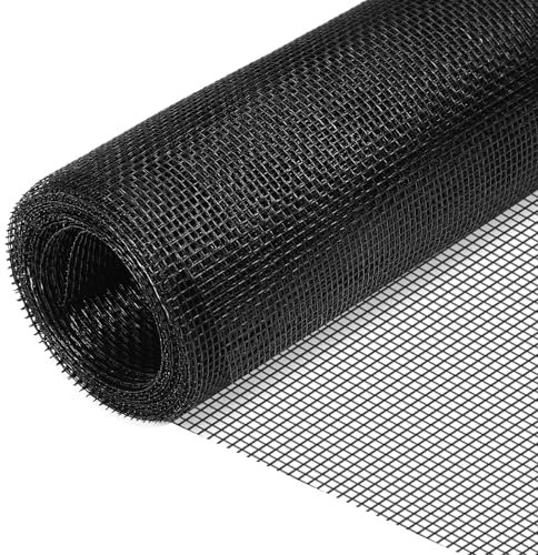Mosquitera de fibra de vidrio para ventana, 120 cm x 300 cm, mosquitera de repuesto con kit de herramientas para puertas y patios, color negro