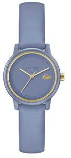 Lacoste Uhr mit DREI-Zeiger-Quarzwerk für Damen Kollektion Lacoste.12.12 Swift mit Lederarmband – Erhältlich in Denimblau, Schwarz, Weiß, Taupe oder Bordeaux