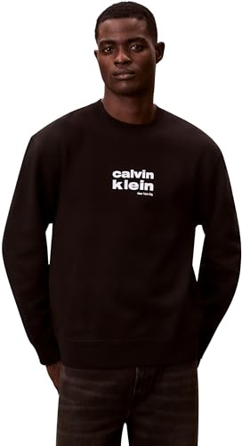 Calvin Klein Herren Ls 350fleece Retro Graphic Crewn Lv04le250g Sweatshirts (1er Pack)