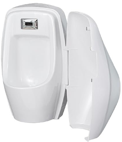 QiaoRong Orinatoio da Parete in Ceramica Urinatoio Uomo con Scocca in ABS e Sensore di Scarico Intelligente per Bagni, Hotel e Centri Commerciali
