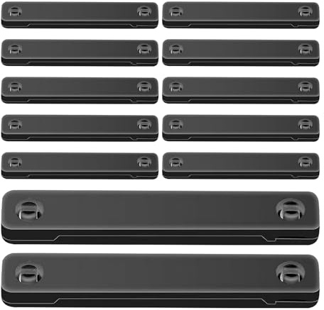 Bildschirm-Magnetverschluss – selbstklebende ABS-Clips, 12 Stück | Magnetische Befestigungen für Fenstergitter | Kein Bohren, Befestigung von Moskitonetzen, Insektenschutz, Küche, Wohnzimmer, Balkon
