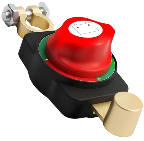 Top Post Battery Disconnect Switch, Battery Isolator Switch 12V-48V Heavy Duty