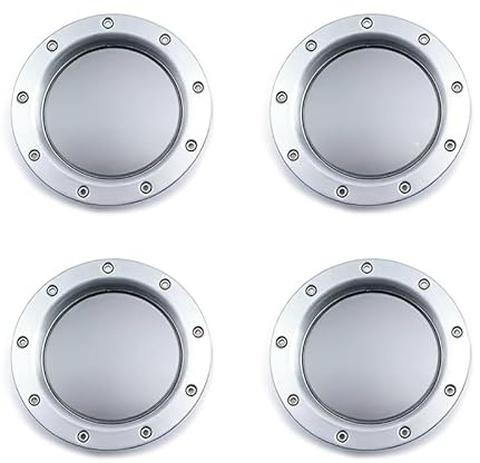 R-timer 4 pièces Cache Moyeux pour Audi TT MK1 1999-2006,Cache de Roue Centrale,Pneus Centres Accessoires,Bonne stabilité oe:8D0601165K,Grey