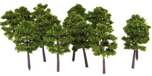 WheatThrive 40Pcs N Gauge Modello Alberi 1:250 Scala Deep Green Paesaggio in miniatura per la costruzione ferroviaria Scenario Layout Sandtable Decor fai da te