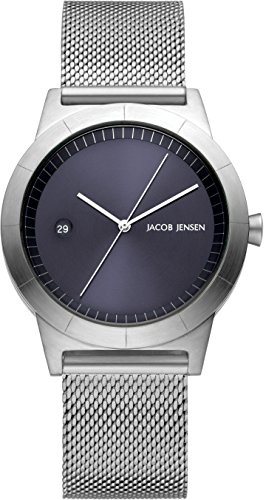 Jacob Jensen Damen Analog Quarz Uhr mit Edelstahl Armband 153
