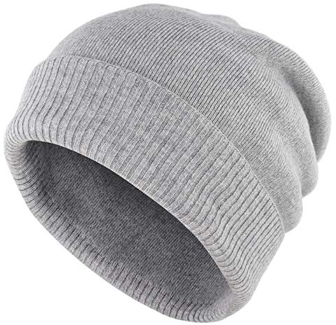 Gisdanchz Strickmütze Mütze Damen Winter Wollmütze Damen Beanies Fisherman Männermützen Winter Mütze Wolle Fischermütze Fleece Wintermütze Strickmütze Slouch Beanie Winter Hats Women Hellgrau