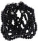 Lurrose Elastisches Haar Snood Net handgefertigt häkeln Perle Haarnetz Ballett Bun Haar deckt Herz Kleid für Frau Mädchen (schwarz)