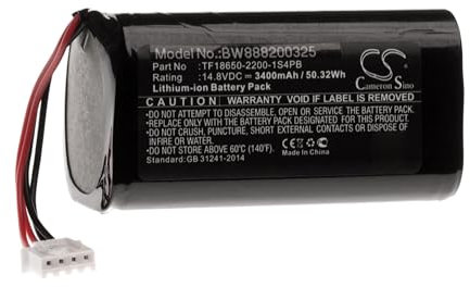 vhbw batteria compatibile con Audio Pro Addon T10, T3, T9 casse, altoparlanti, speaker (3400mAh, 14,8V, Li-Ion)
