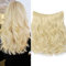 Geheime Stirnband Draht in Natürlichen Haarverlängerung Gummiband Haarteile Ombre für Frauen 40cm Gerade -Bleichmittel Blond