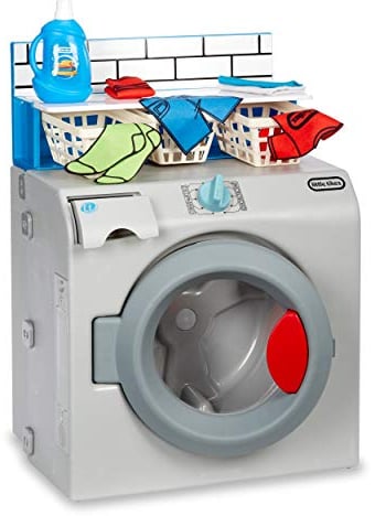 Little Tikes First Washer-Dryer-Interactiva Sonidos-Electrodoméstico Realista de Juguete para Niños, color lavadora-secadora (MGA Entertainment 651410)