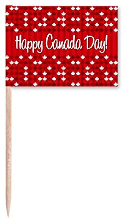Canada Sabor Feliz Día Canadiense Palillos de dientes Bandera Decoración de Fiesta