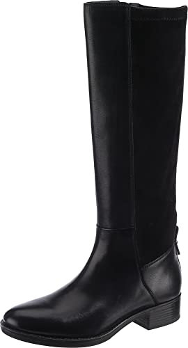 Geox D Felicity Smooth Leather, Stivali Donna, Black, 37.5 EU