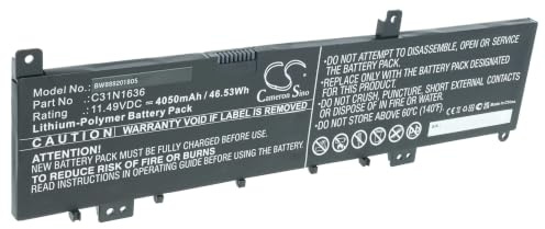 vhbw batteria compatibile con Asus VivoBook Pro 15 N580GD-E4189T, N580GD-E4047T, N580GD-E4171T notebook (4050mAh, 11,49V, Li-Poly)