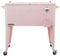 Permasteel Carrito de Bebidas Refrigerado | Carrito Nevera con Ruedas | Cooler Moderno para la Terraza o Patio | 75 litros | Rosa
