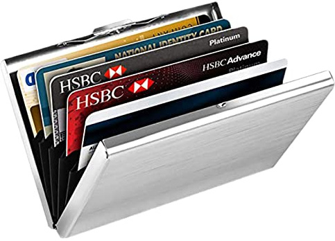 Yiida Porte-cartes en métal | Protection anti-magnétique RFID pour cartes de crédit – Protection anti-magnétique pour cartes de visite