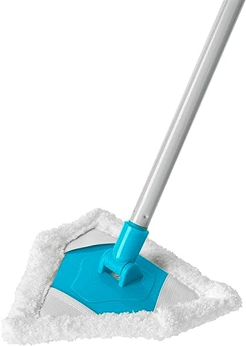 Celino® Microfibre Triangle Cleaning Mop, Easy Cleaning Mop , Extendable Handle 76-85cm Triangle Mop Cleans Kitchen, Bathroom Floor, Ceiling, Sofa, Corners, Bed Bottom Multipurpose