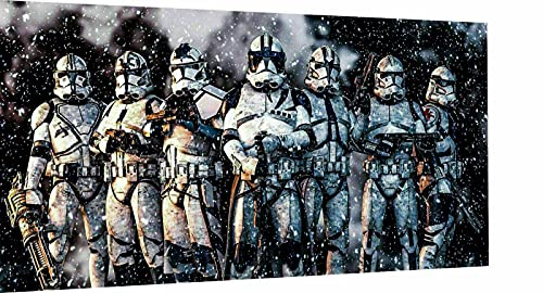 Magic Canvas Art - Bilder Star Wars Sturmtruppler Leinwandbild 1- teilig Hochwertiger Kunstdruck modern Wandbilder Wanddekoration Design Wand Bild, Größe: 60 x 30 cm